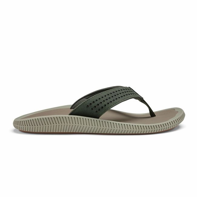 Olukai Men's Ulele Flip Flop - Nori / Clay US061-852